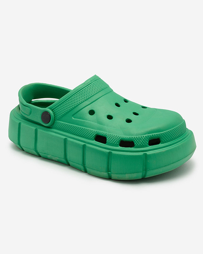 Royalfashion Șlapi de cauciuc pentru femei de culoare verde închis Kooranza