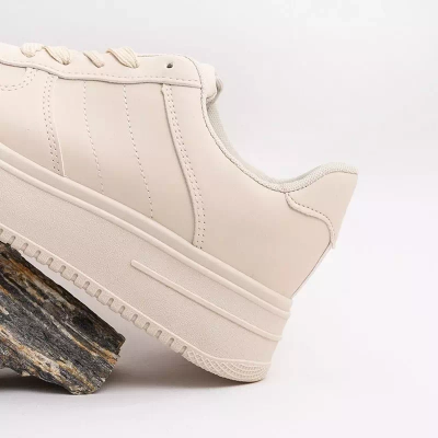 OUTLET Pantofi sport dama bej pe platforma Silvina - Incaltaminte