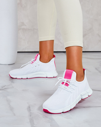 Pantofi sport dama alb si roz Baym - Incaltaminte