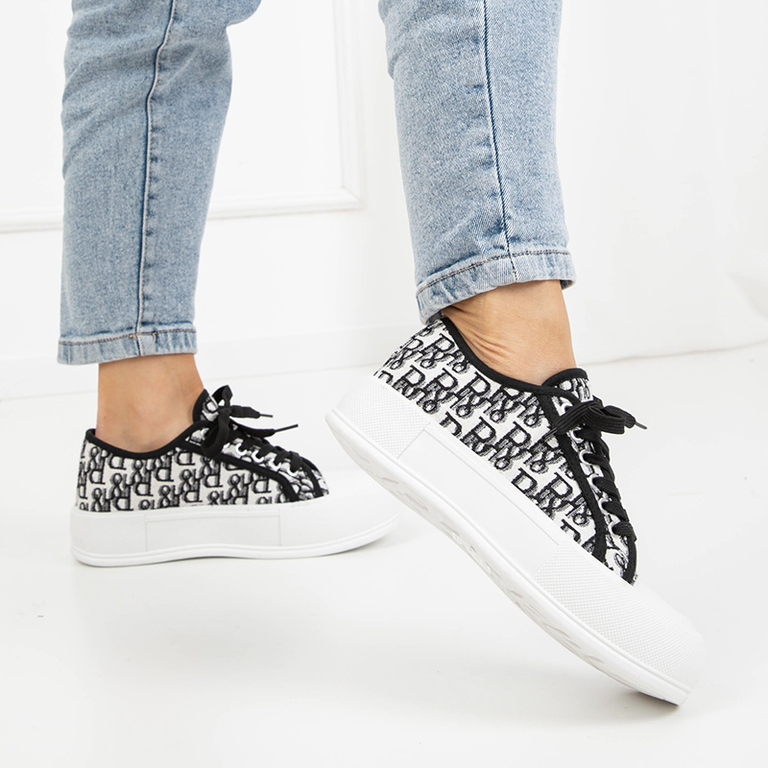 Adidași pentru femei cu model negru Mieko - Încălțăminte