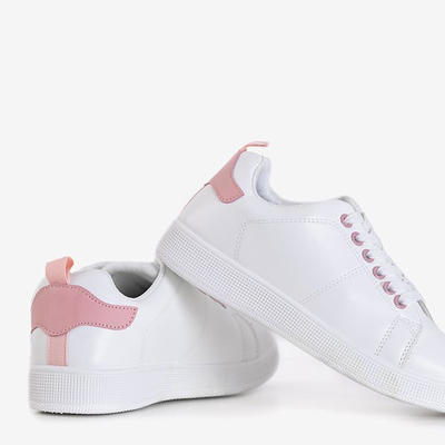 Adidași de damă Oxana albi și roz - pantofi
