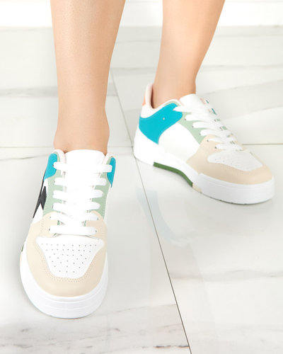 Pantofi sport dama bej si albastru Pantofi sport Tremsi - Incaltaminte
