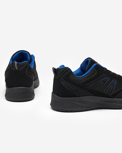 OUTLET Pantofi pentru bărbați, albastru și negru, cu șireturi Beniro - Încălțăminte