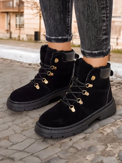 Royalfashion Negru, botine de damă Develier