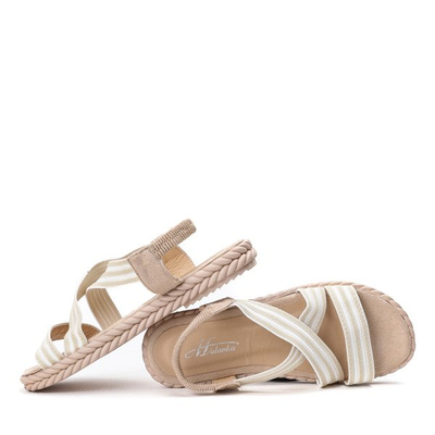 Sandały damskie w kolorze beżowym Eliamia - Obuwie