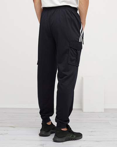 Pantaloni de trening pentru bărbați bleumarin - Îmbrăcăminte