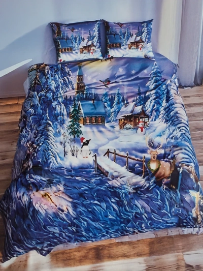 Royalfashion Lenjerie de pat de Crăciun 160x200 set 3 PIESE