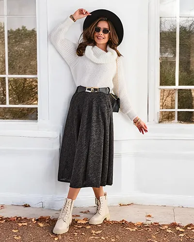 Fusta midi pentru femei de la Royalfashion