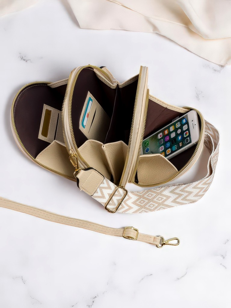 Royalfashion Geantă-portofel multifuncțională pe curea cu buzunar matlasat