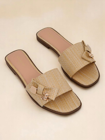 Royalfashion Papuci de paie pentru femei Sandale Aurelia