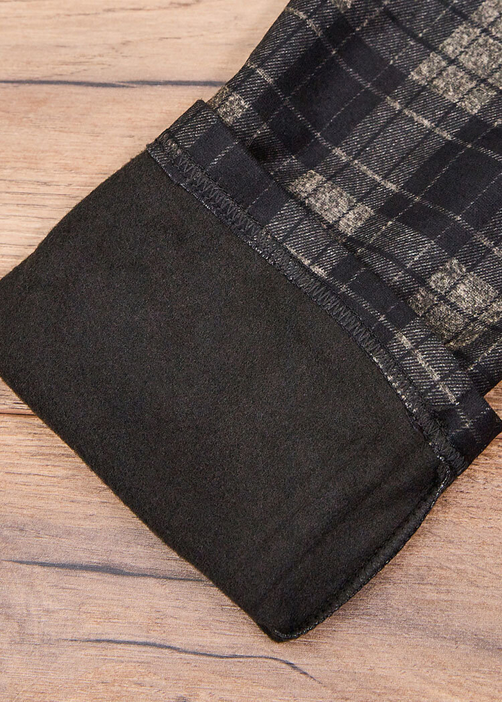 Royalfashion Pantaloni treggings cu carouri izolate pentru femei gri-maro