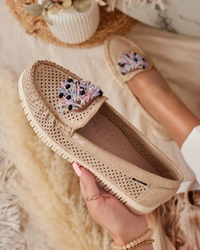 Royalfashion Mocasini de damă cu mărgele întredeschise Namis