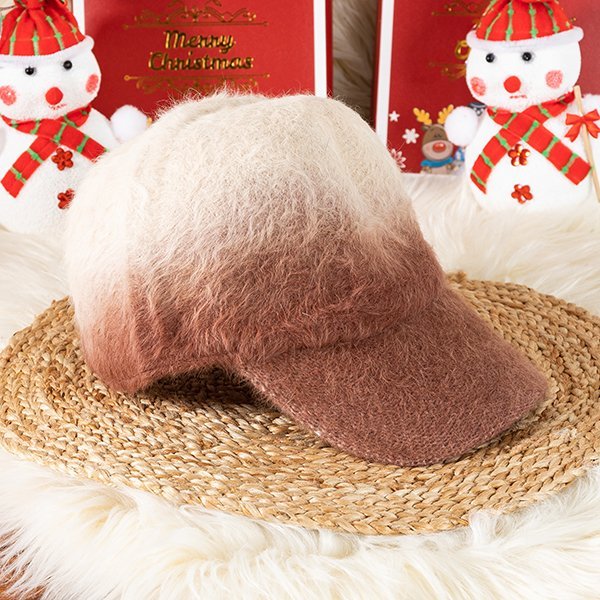 Pălărie de blană cu vizor în maro - Șepci