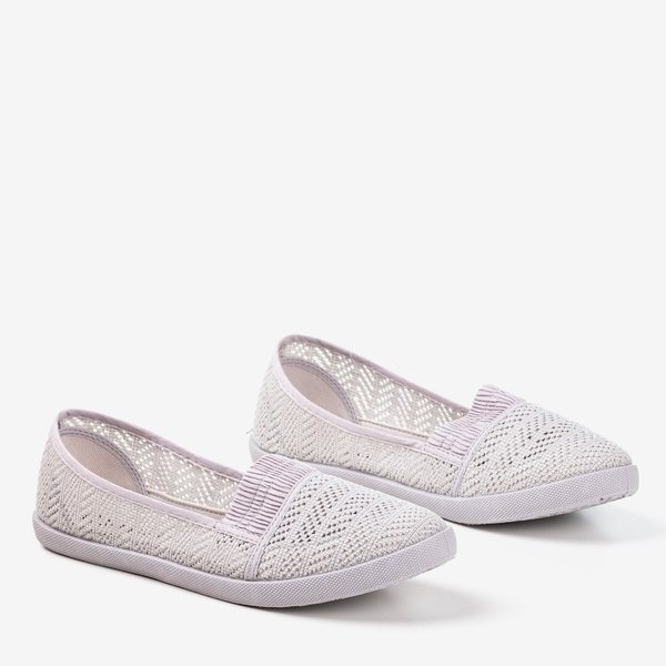 Slip-on de culoare gri deschis pentru femei - pe Ticolisa - Încălțăminte