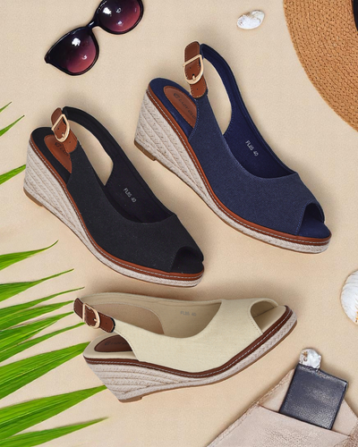 Sandale cu toc wedge Royalfashion pentru femei, cu vârful deschis Tafenis
