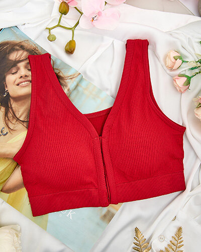 Royalfashion Sutien sport cu nervuri pentru femei