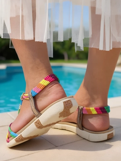 Sandale dama Royalfashion cu decorațiuni Veve
