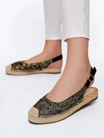 Royalfashion Espadrile de damă cu broderie decorativă