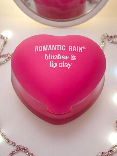 Ruj și blush 2-în-1 în recipient în formă de inimă Magenta