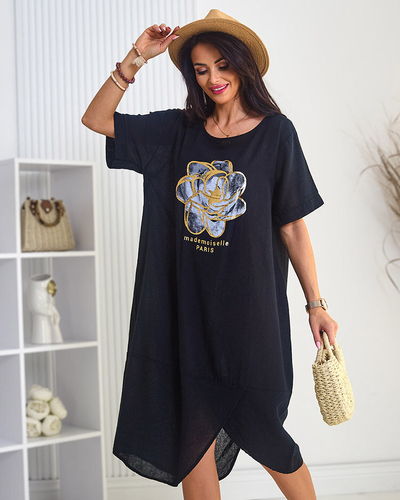Royalfashion Rochie oversize pentru femei din bumbac