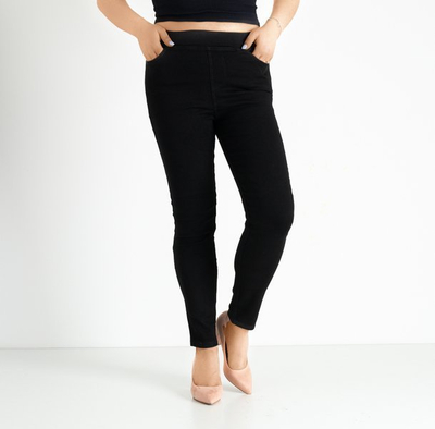 Denim negru pentru femei PLUS SIZE treggings - Îmbrăcăminte