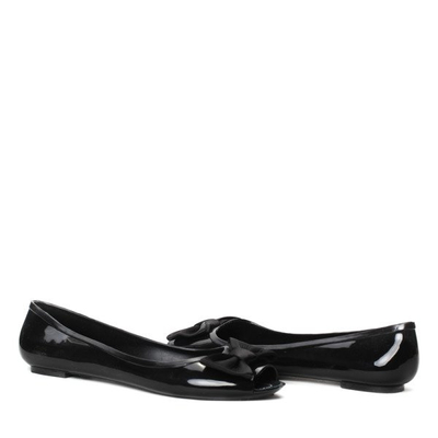 Czarne balerinki z kokardką Sandra- Obuwie