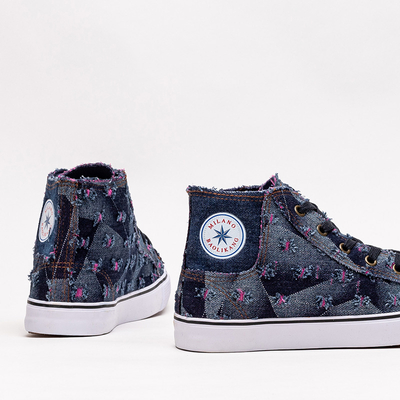 Adidași de damă din țesătură bleumarin Denario - Încălțăminte