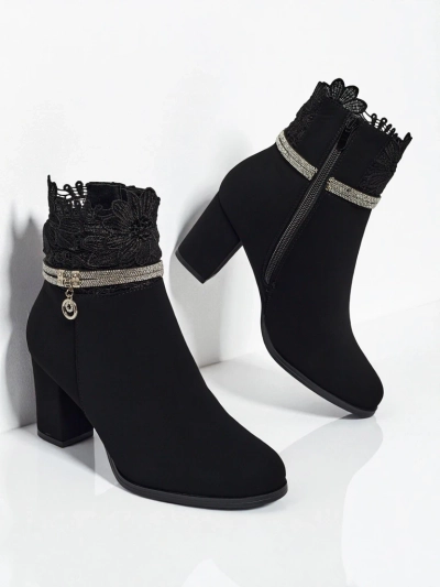 Botine Flora Negre Elegante pentru Orice Ocazie