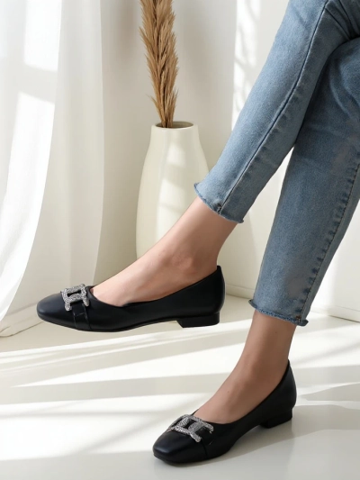 Royalfashion Pantofi ballet pentru femei cu o fundă Frelie