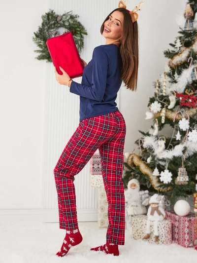 Pijama de Crăciun pentru femei, albastru marin- Îmbrăcăminte