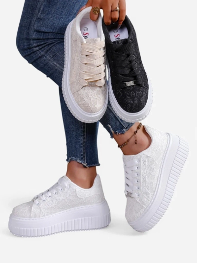 Royalfashion Adidași Sport pentru Femei cu Dantelă Coronna