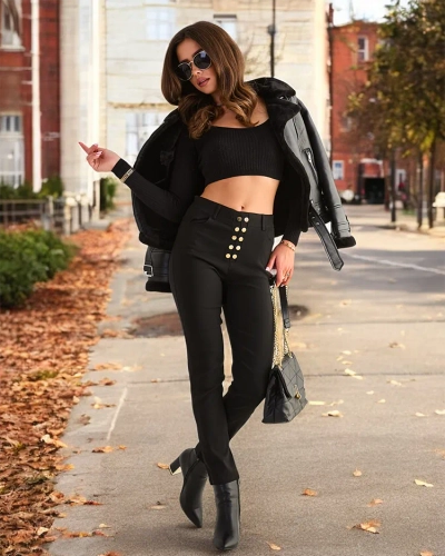 Royalfashion Pantaloni teggings din bumbac pentru femei