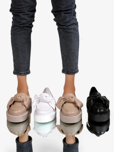 Royalfashion Mocasi elegante pentru femei cu funda Ortto