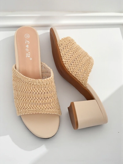 Royalfashion Dames slippers met blokhak Sole Bloom