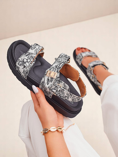 Royalfashion Sandale dama cu imprimeu Aloe