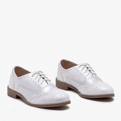 Pantofi albi și argintii cu sclipici Littles - Pantofi