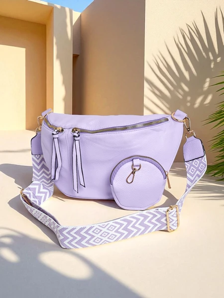 Royalfashion Geantă de damă mică, semi-circulară, din piele ecologică Velia Cuve