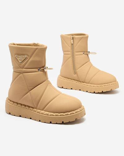 Royalfashion Camel cizme de damă a'la cizme de zăpadă Oterika