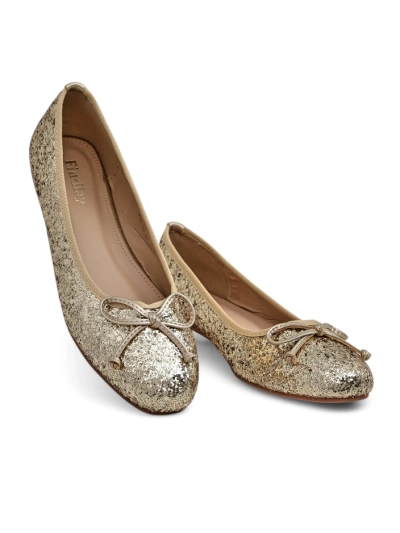 Pantofi balet pentru femei Royalfashion cu sclipici și o fundiță Aramie