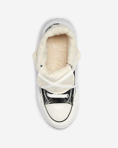 OUTLET Pantofi sport cu platformă izolată neagră pentru femei a'la adidași Retiha - Încălțăminte