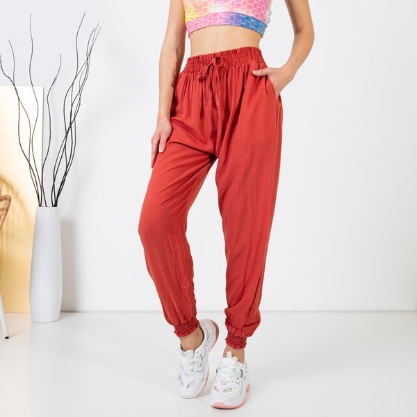 Pantaloni harem de dama Coral - Îmbrăcăminte