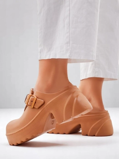 Sandale cu toc din cauciuc pentru femei Royalfashion Voxones