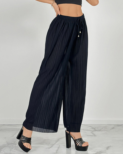 Royalfashion Pantaloni largi plisați de damă