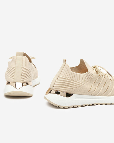OUTLET Pantofi sport dama din material bej Erina - Incaltaminte