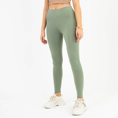 Colțuri moi de culoare uni pentru damă verde - Îmbrăcăminte