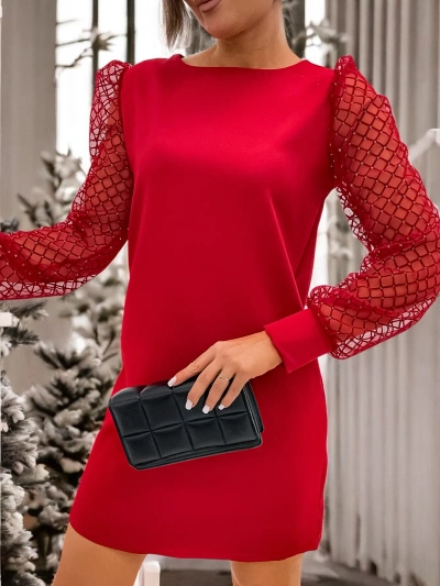 Royalfashion Rochie clasică pentru femei până la genunchi, de culoare neagră