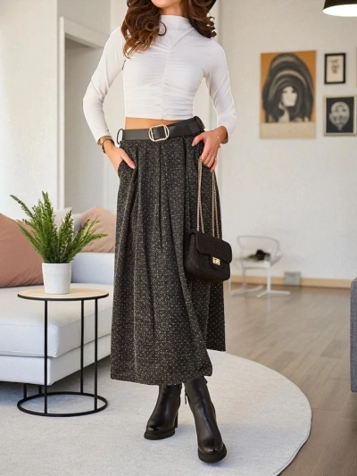 Fusta midi pentru femei Royalfashion