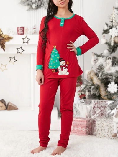 Royalfashion Pijamale de Crăciun pentru copii cu imprimeu