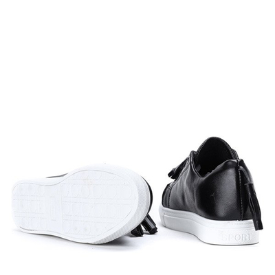 Czarne tenisówki z frędzelkami Dalya - Obuwie