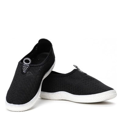 Czarne tenisówki slip on Naella- Obuwie